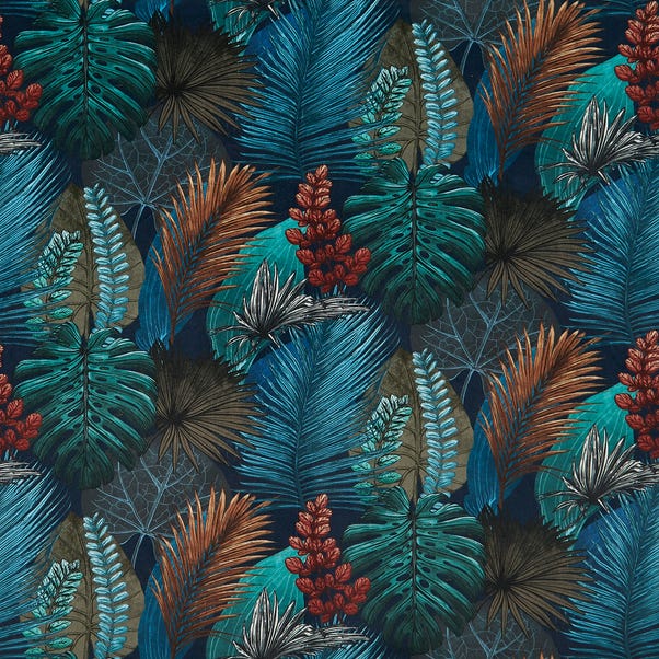 Rainforest Made to Measure Fabric Sample Rainforest Teal