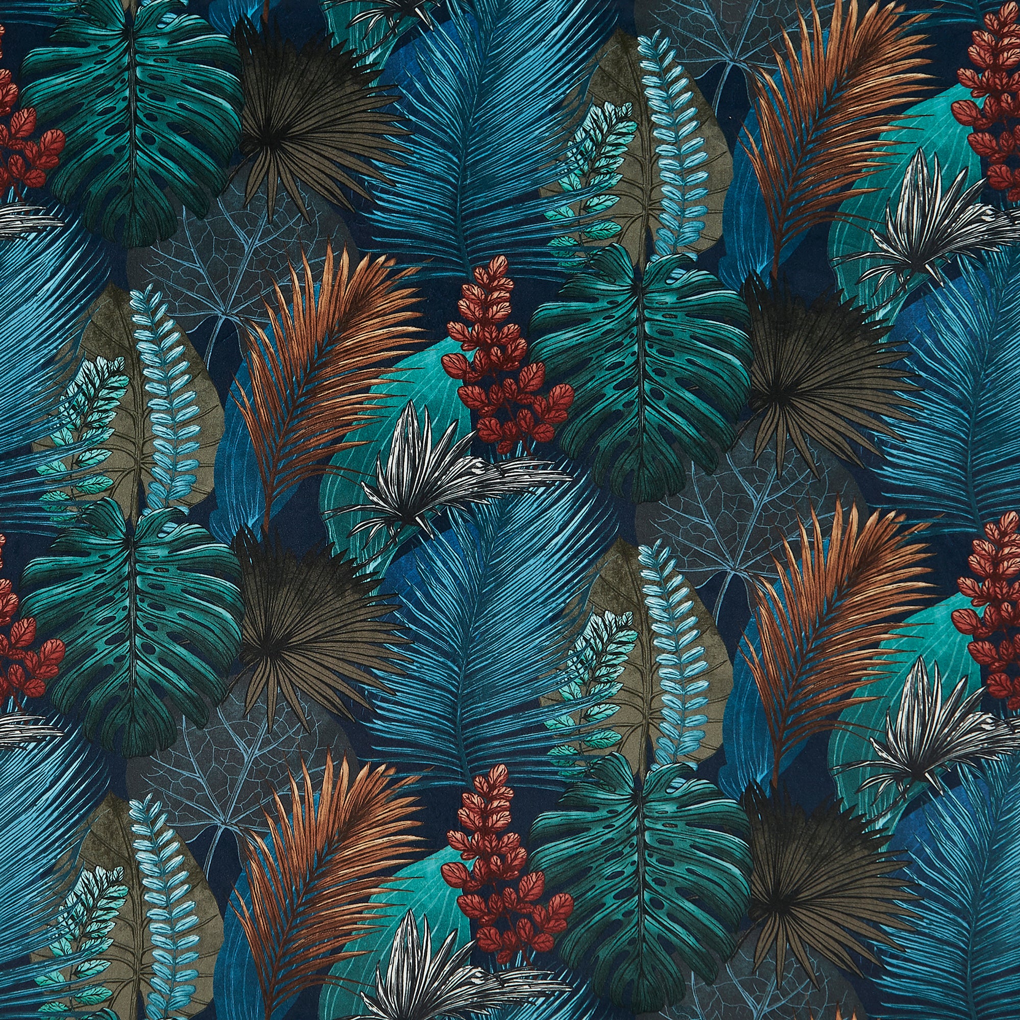 Rainforest Made to Measure Fabric Sample Rainforest Teal