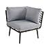 Mayfair 8 Seater 6 Piece Lounge Set with Square Firepit Grey