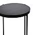 Atazar Round Folding Side Table Black