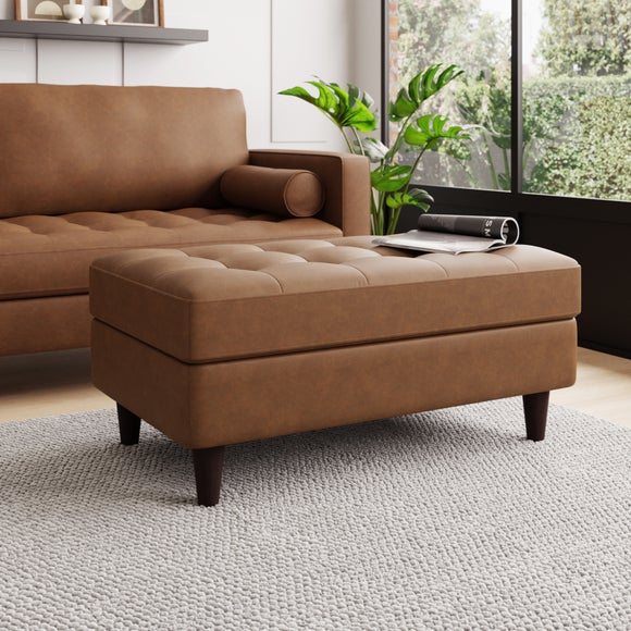 Dunelm faux deals leather sofa