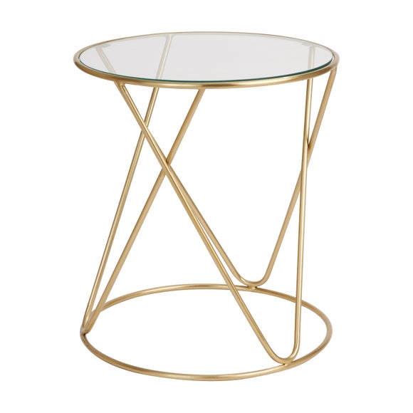 Yolanda Side Table Gold Dunelm