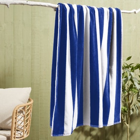 Blue Stripe Jacquard Beach Towel 