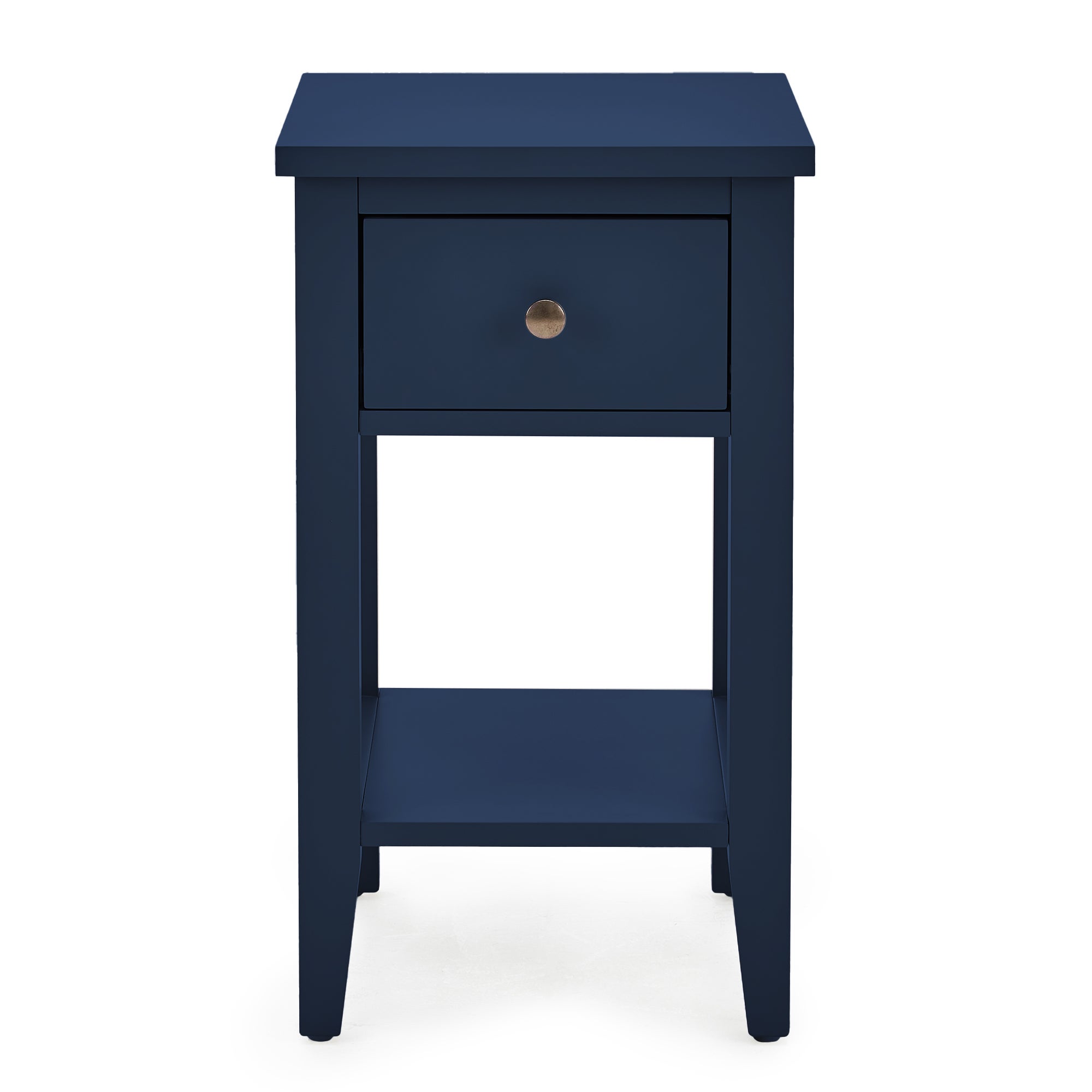 Lynton 1 Drawer Small Bedside Table Navy Blue