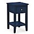 Lynton 1 Drawer Small Bedside Table Navy