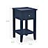 Lynton 1 Drawer Small Bedside Table Navy