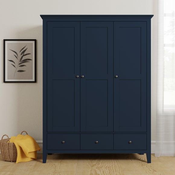 Blue store triple wardrobe