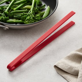 Spectrum Silicone Red Food Tongs