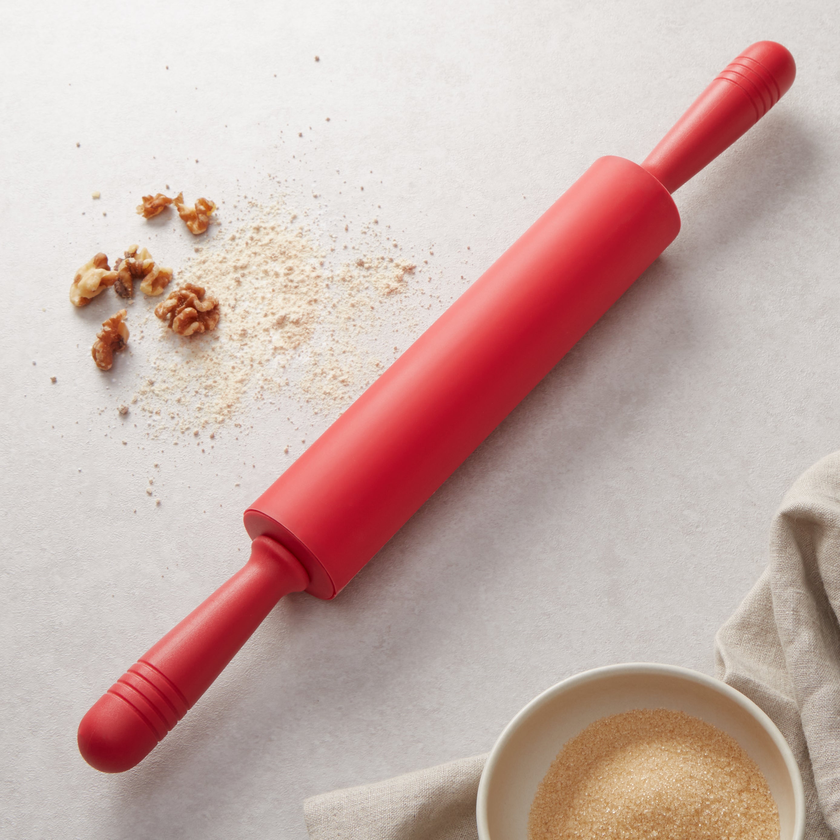 Dunelm Silicone Red Rolling Pin