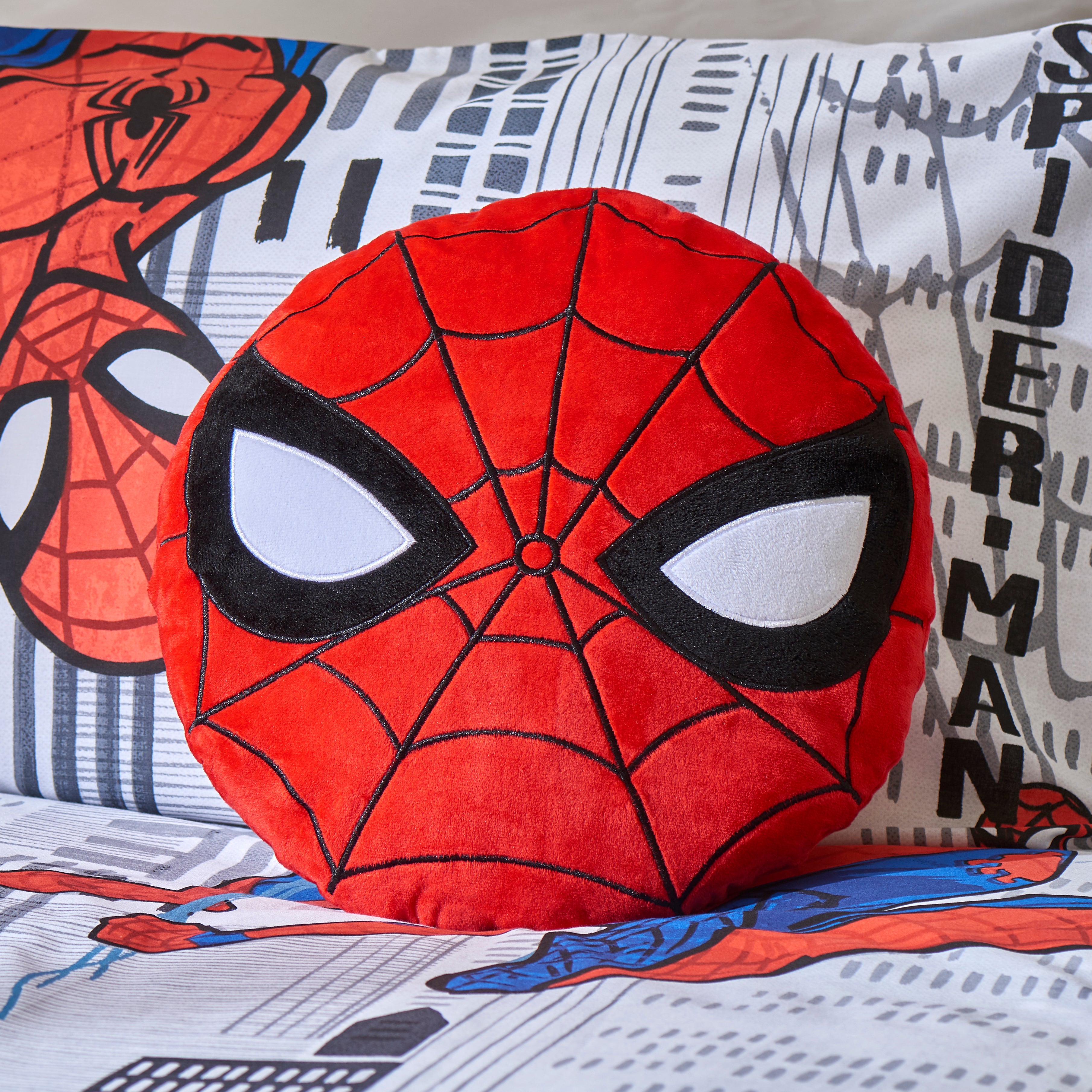 Marvel Spider Man Head Cushion Red