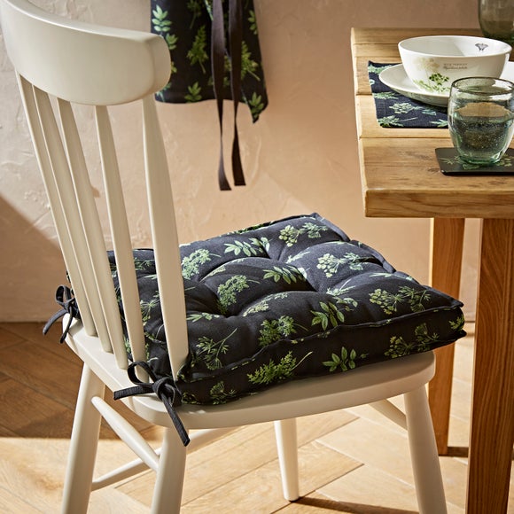 Marsh Botanical Print Seat Pad Dunelm