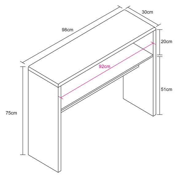 Knox Compact Console Table Dunelm