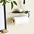 Curves Black Dual Toilet Roll Holder with Shelf