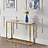Scala Marble Effect Gold Console Table Gold