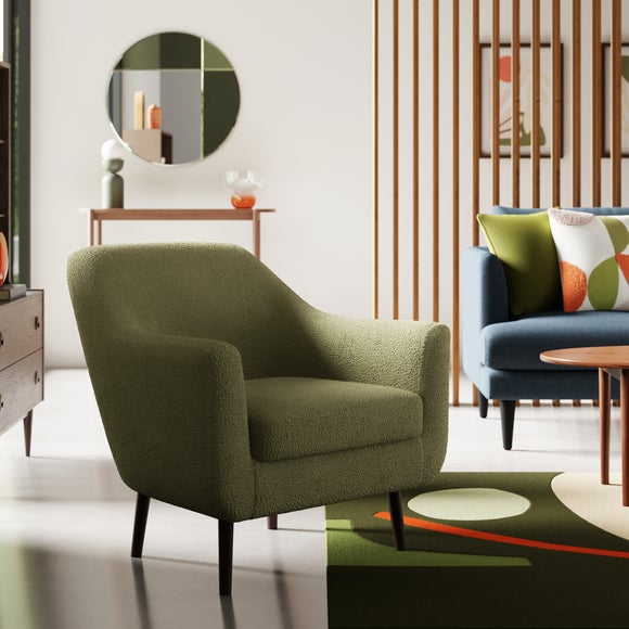 Dunelm shop green armchair