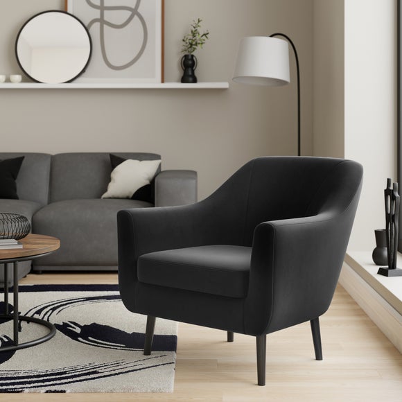 Dunelm discount velvet armchair