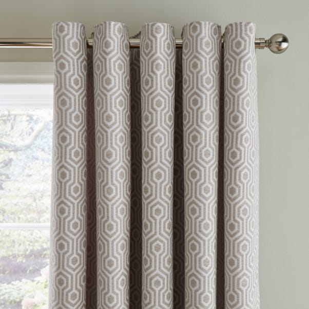 Colvin Chateau Grey Eyelet Curtains   undefined