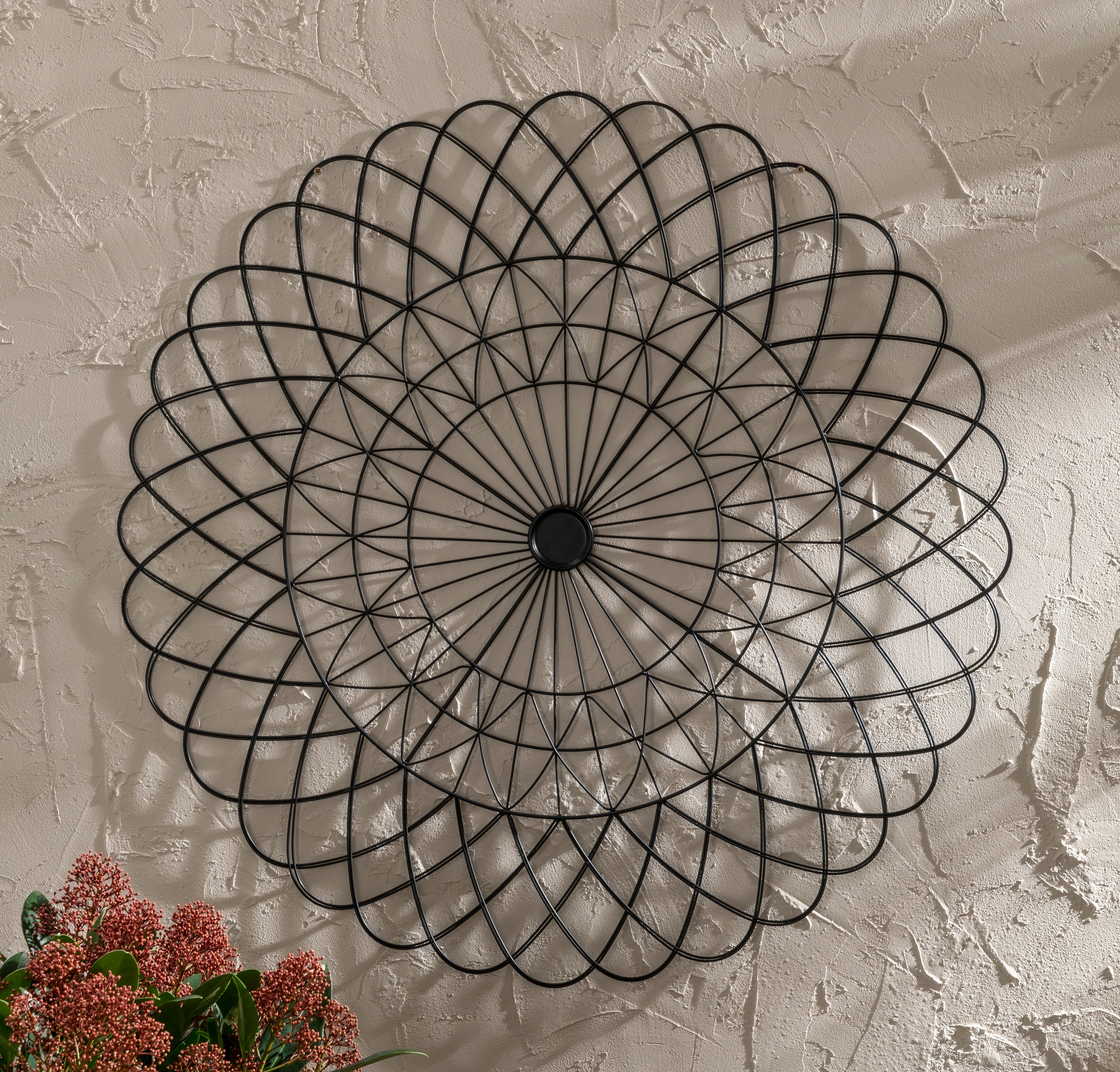 Click to view product details and reviews for Black Spiral Indoor Outdoor Wall Art 80cm Black.