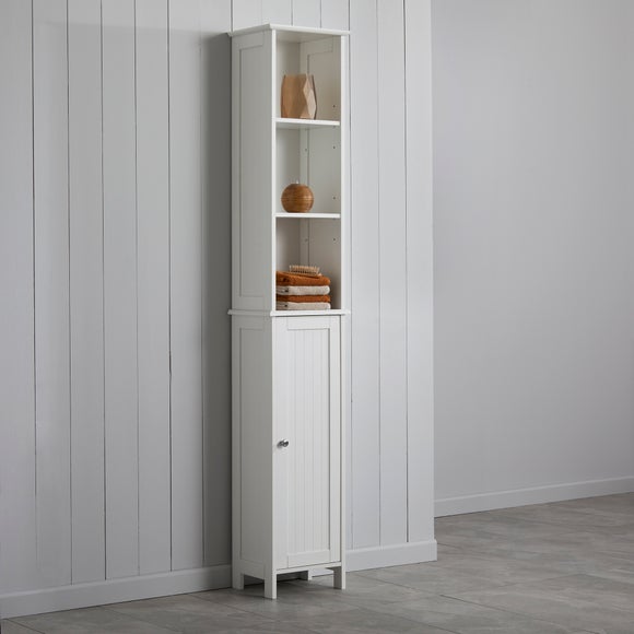 Tall narrow online white cabinet