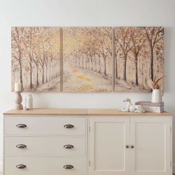 Set of 3 Woodland Panelled Canvases image 1 of 3