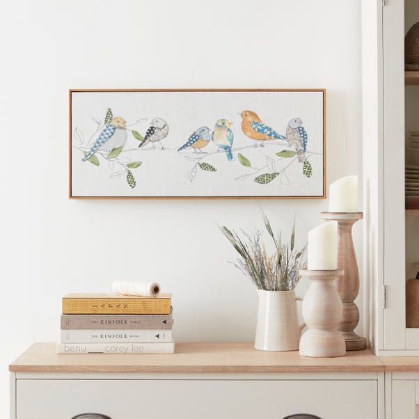 Birds On Branch Capped Canvas 30x70cm image 1 of 3
