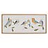 Birds On Branch Capped Canvas 30x70cm Green