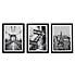Set of 3 New York Photographic Prints 30x40cm Black