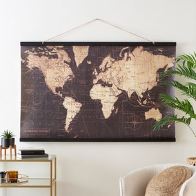 World Map Hanging Mural