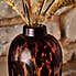 Luxe Travel Tortoiseshell Glass Vase 17cm Brown