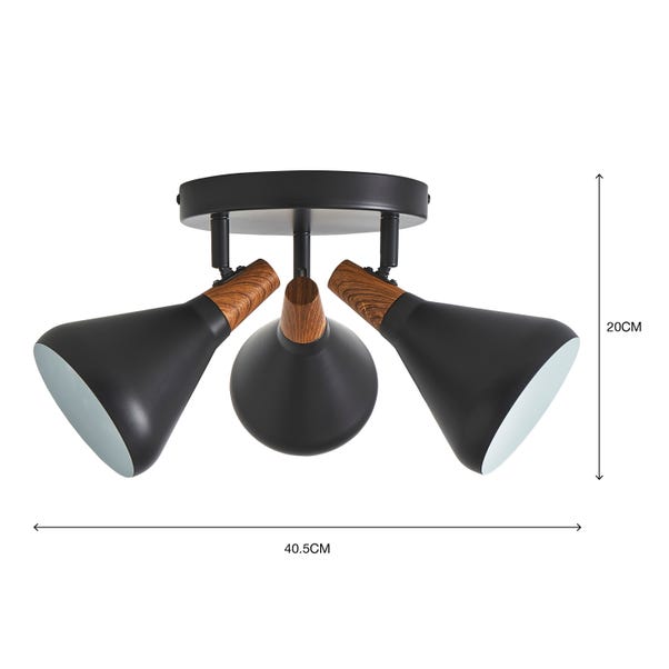 Wolston 3 Light Spotlight Dunelm Wolston 3 Light Spotlight Dunelm
