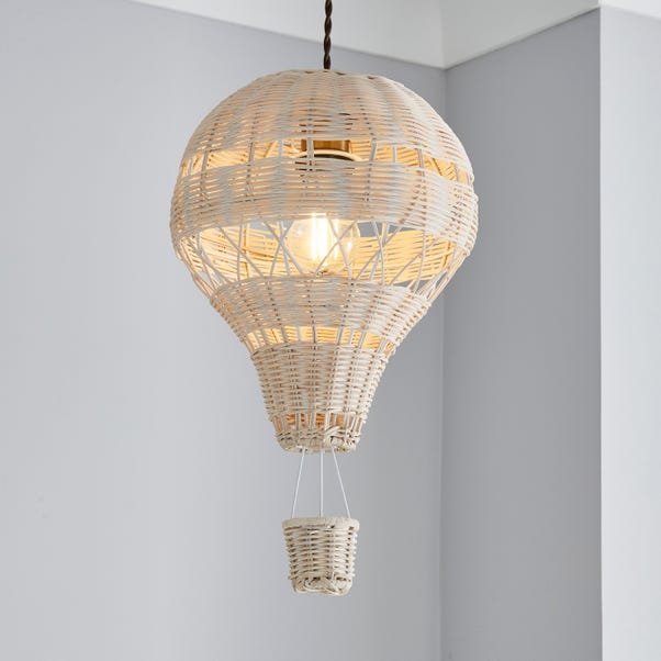 Hot Air Balloon Rattan Easy Fit Pendant image 1 of 6