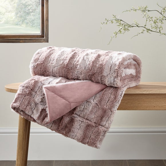 Dunelm navy online throw