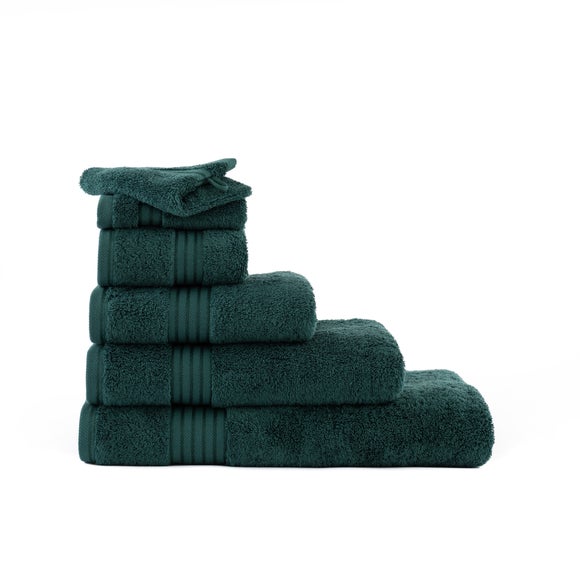 Bottle Green Egyptian Cotton Towel Dunelm