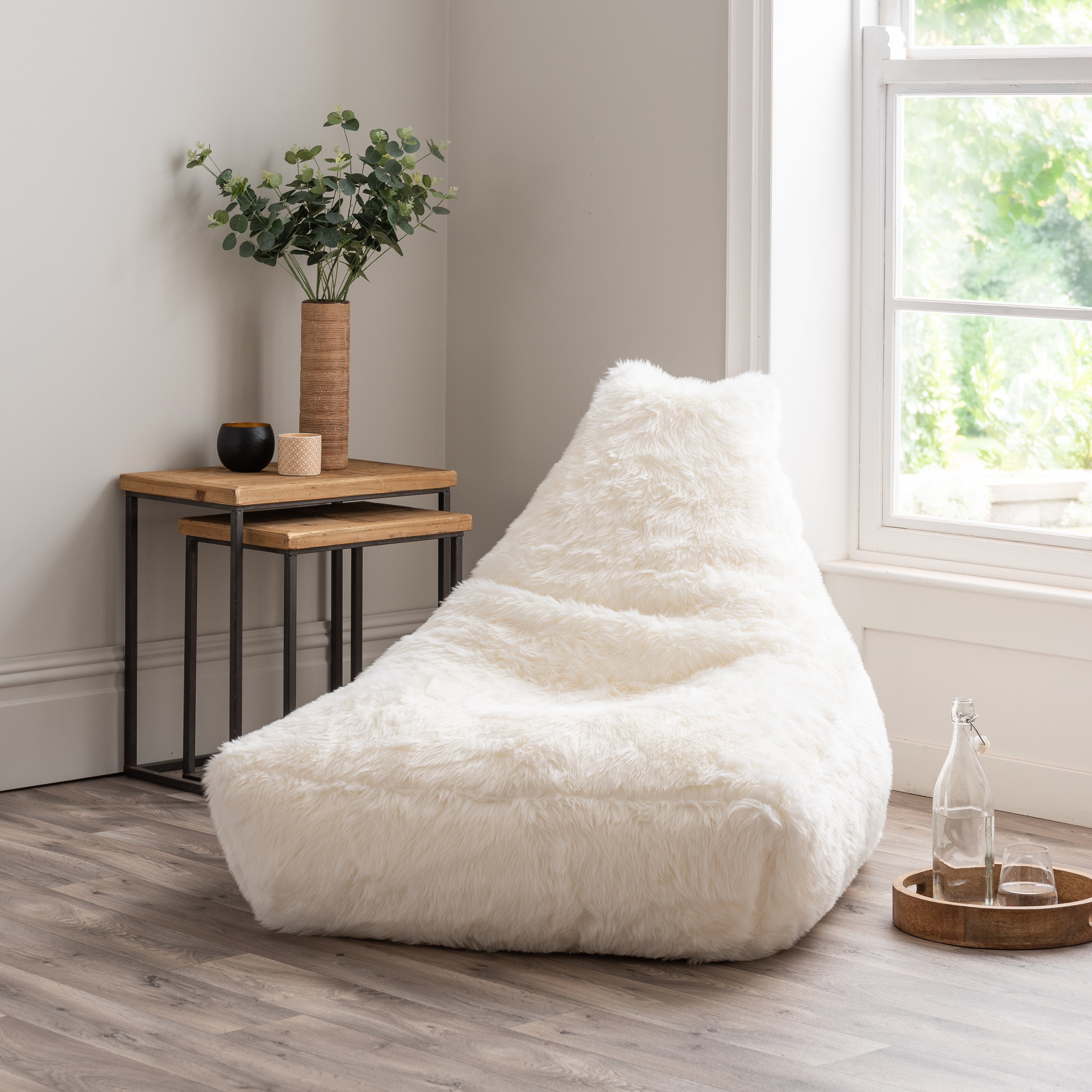 Snowball White Beanbag Chair | Dunelm