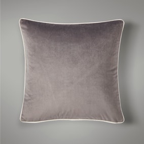 Reversible Velour Cushion Charcoal