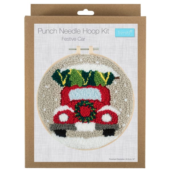 Festive Car Punch Needle Kit image 1 of 3