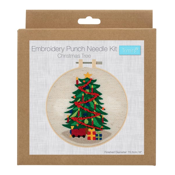 Christmas Tree Embroidery Punch Needle Kit image 1 of 3