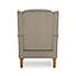 Oswald Button Back Faux Wool Wingback Armchair Natural