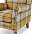 Oswald Check Wingback Armchair Old Gold Oswald Wingback