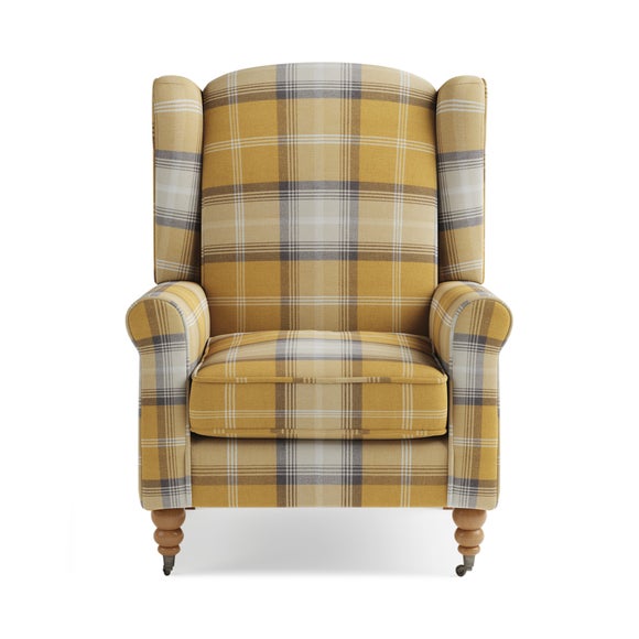 dunelm checked armchair