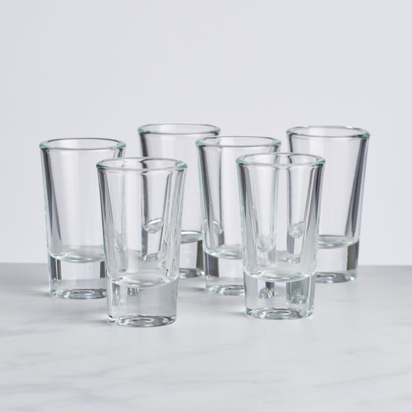 Set of 6 Shot Glasses Clear