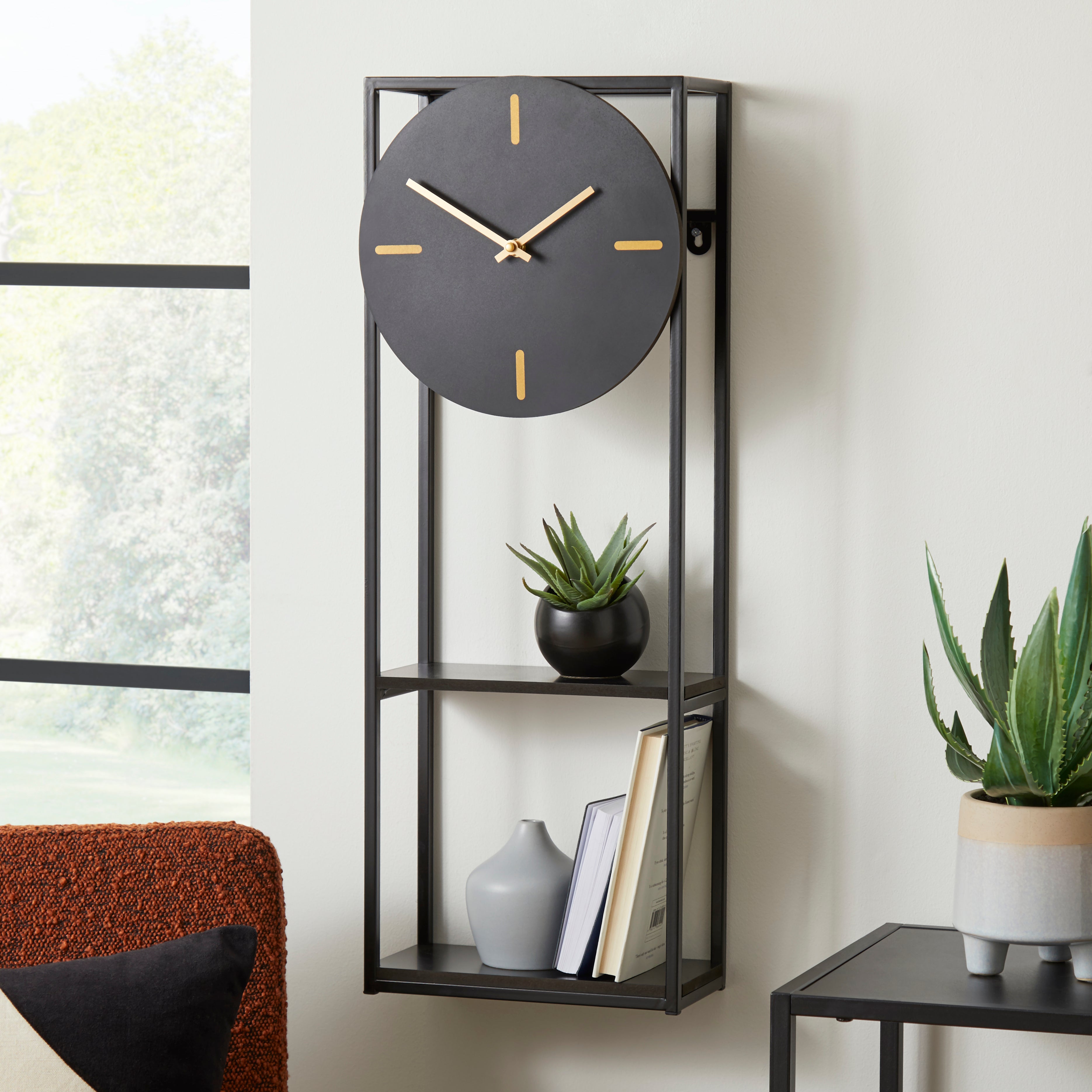 Modern Shelf Wall Clock