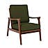 Elements Maddox Self Assembly Woolly Herringbone Accent Chair Olive