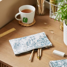Waters and Noble Mono Botanical Flat Pencil Case