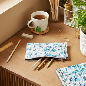 Waters and Noble Tropical Bamboo Flat Pencil Case