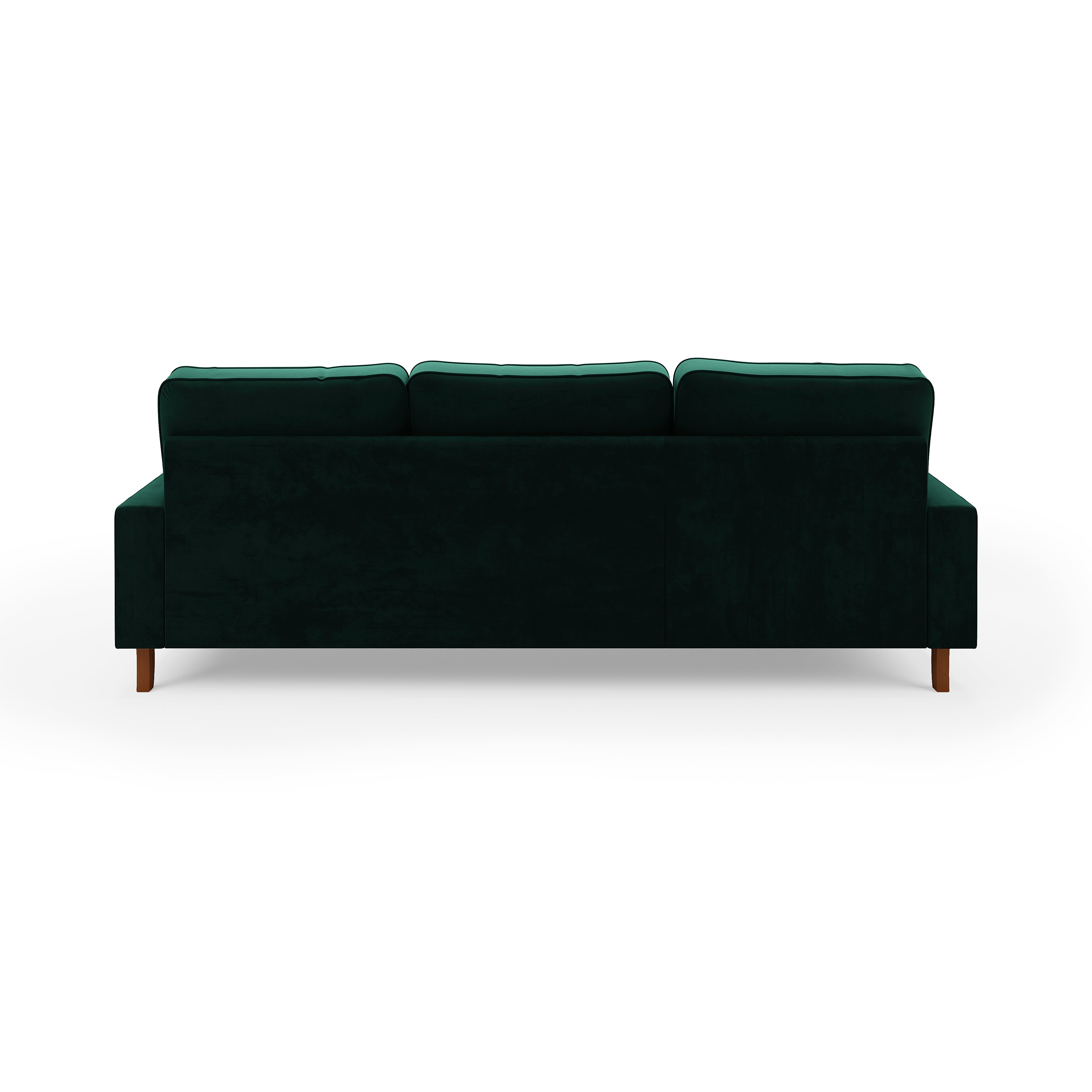 Beatrice Matte Velvet Corner Sofa Bottle Green