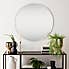 Frameless Round Apartment Mirror, 80cm Silver