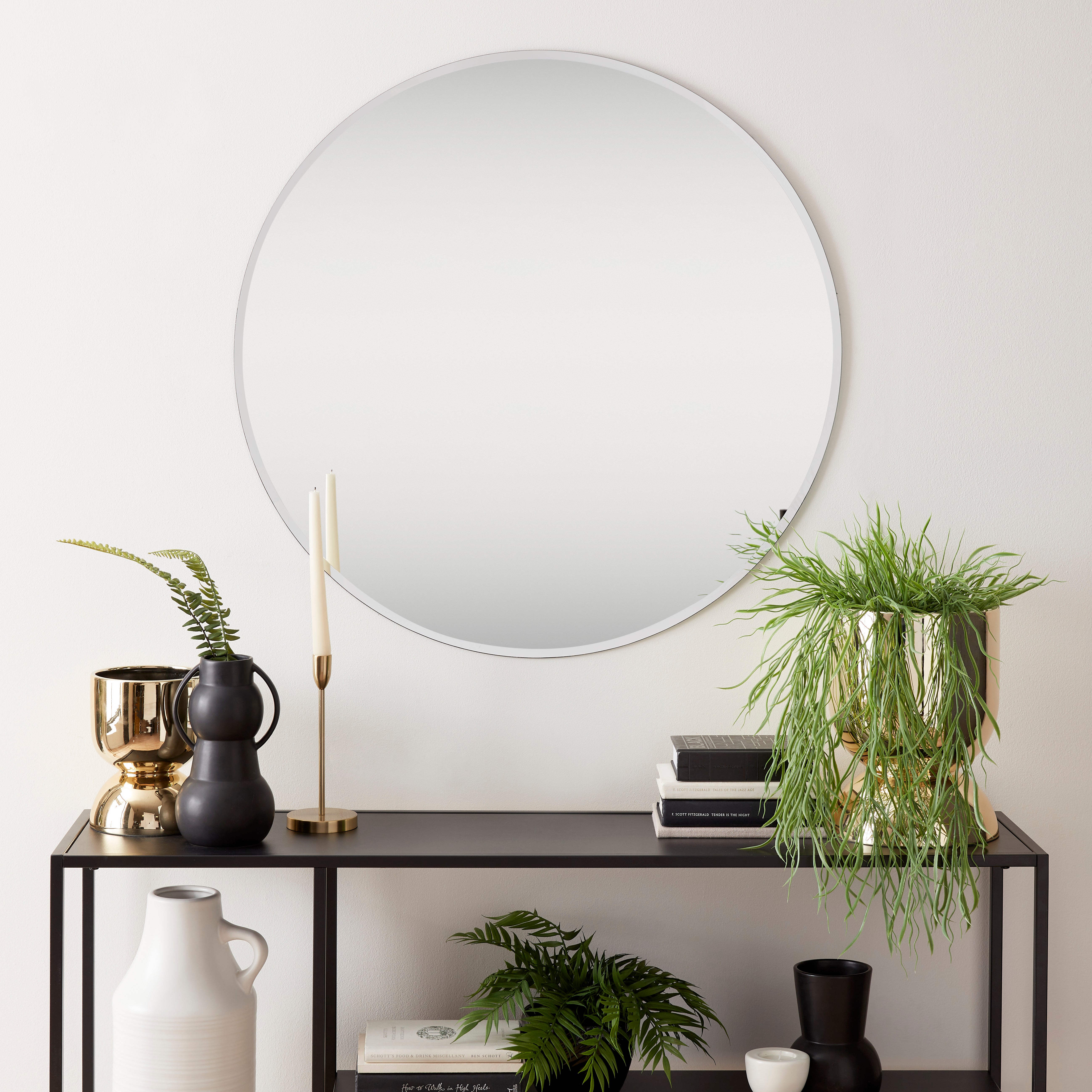 Apartment Frameless Round Wall Mirror | Dunelm
