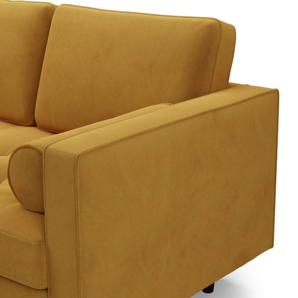 Zoe Velvet Left Hand Corner Sofa Dunelm