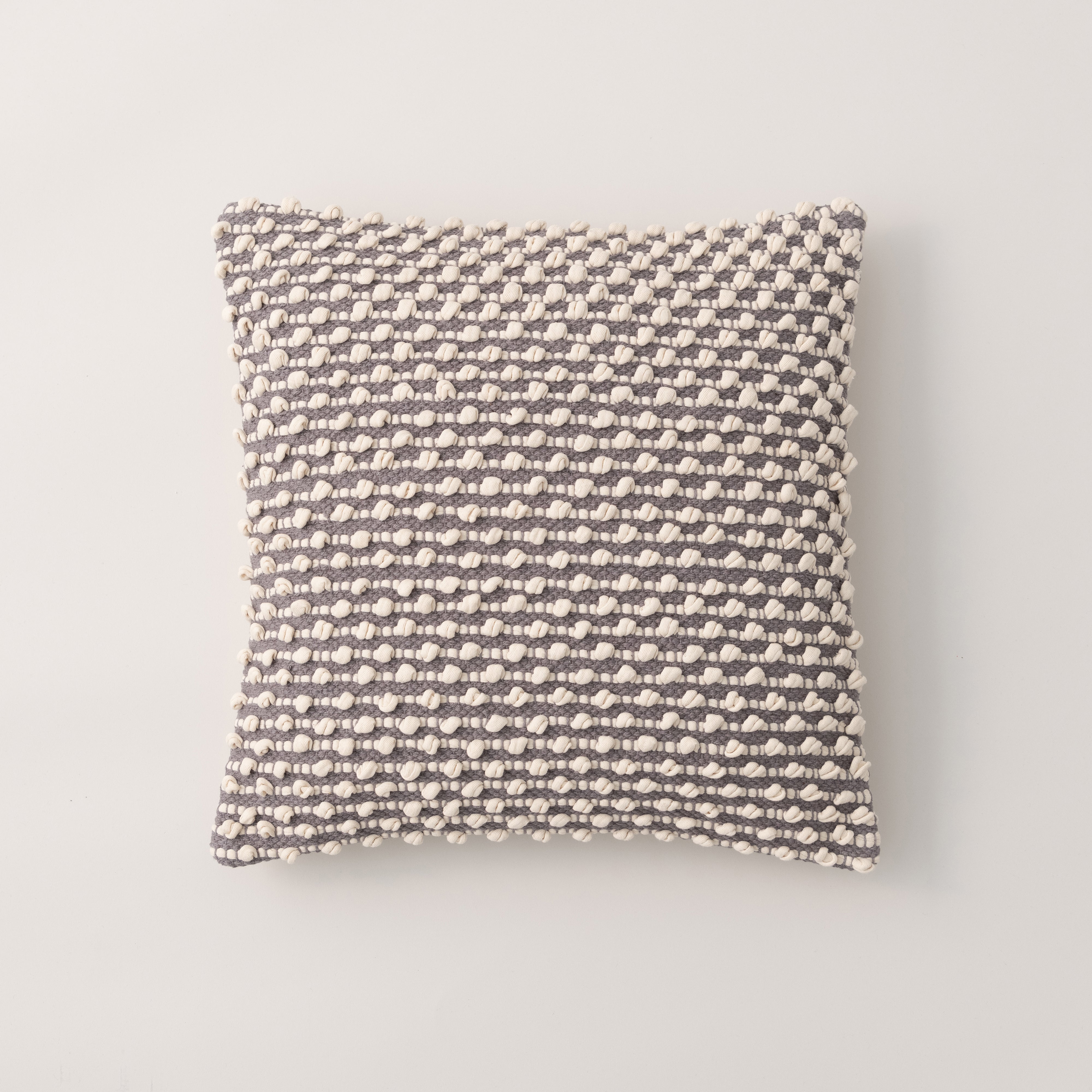 Jersey Bobble Cushion Cover Greywhite